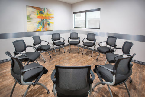conference room at drug treatment center